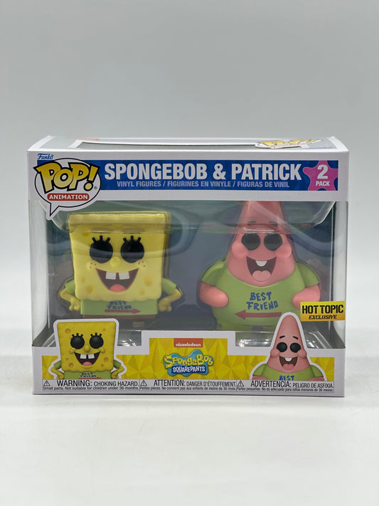 Pop! Animation Nickelodeon SpongeBob SquarePants 2 Pack SpongeBob & Patrick HotTopic Exclusive