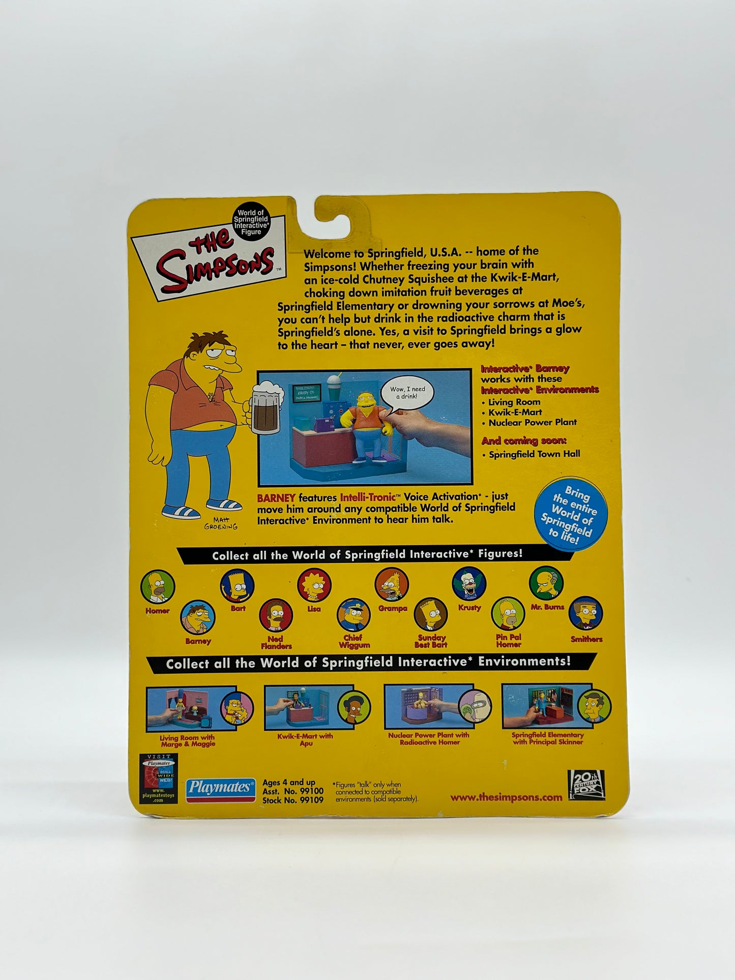 The Simpsons World Of Springfield Interactive Figure Barney