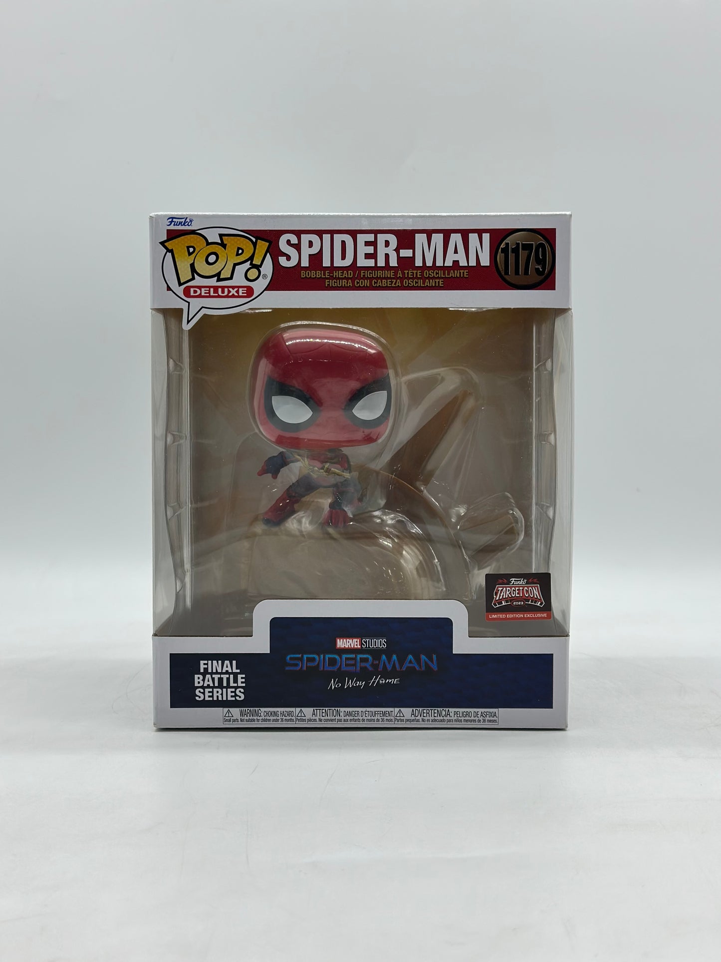 Pop! Deluxe Marvel Studios Spider - Man No Way Home Spider-Man Final Battle Series Target Con 2023 Limited Edition Exclusive 8’Inch