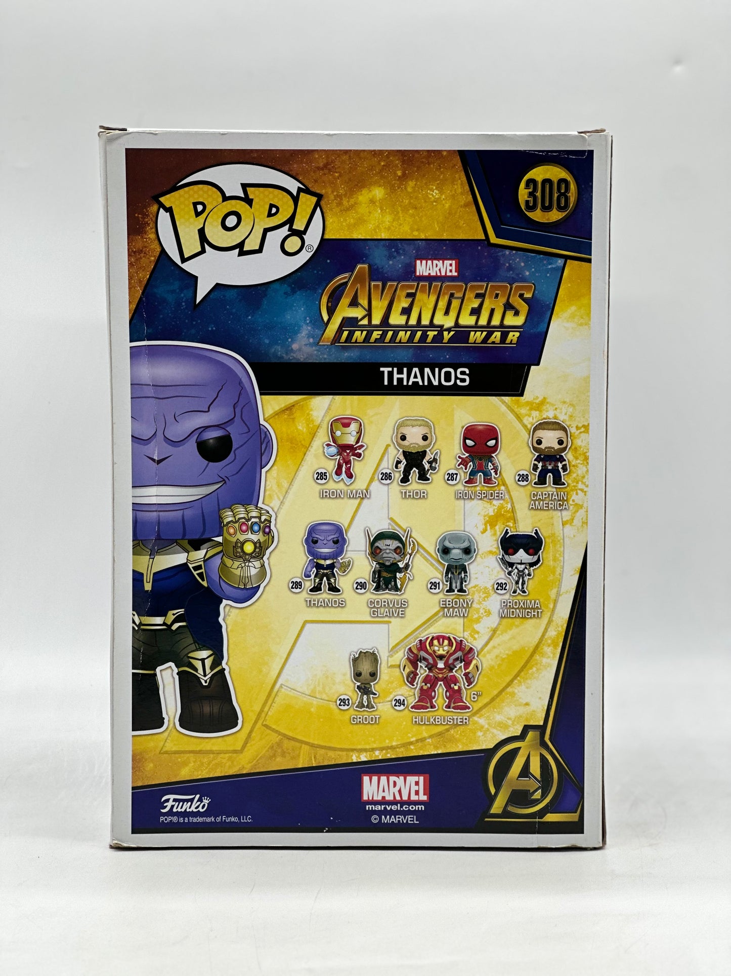 Pop! Marvel Avengers Infinity War 308 Thanos Only At Target 10’Inch