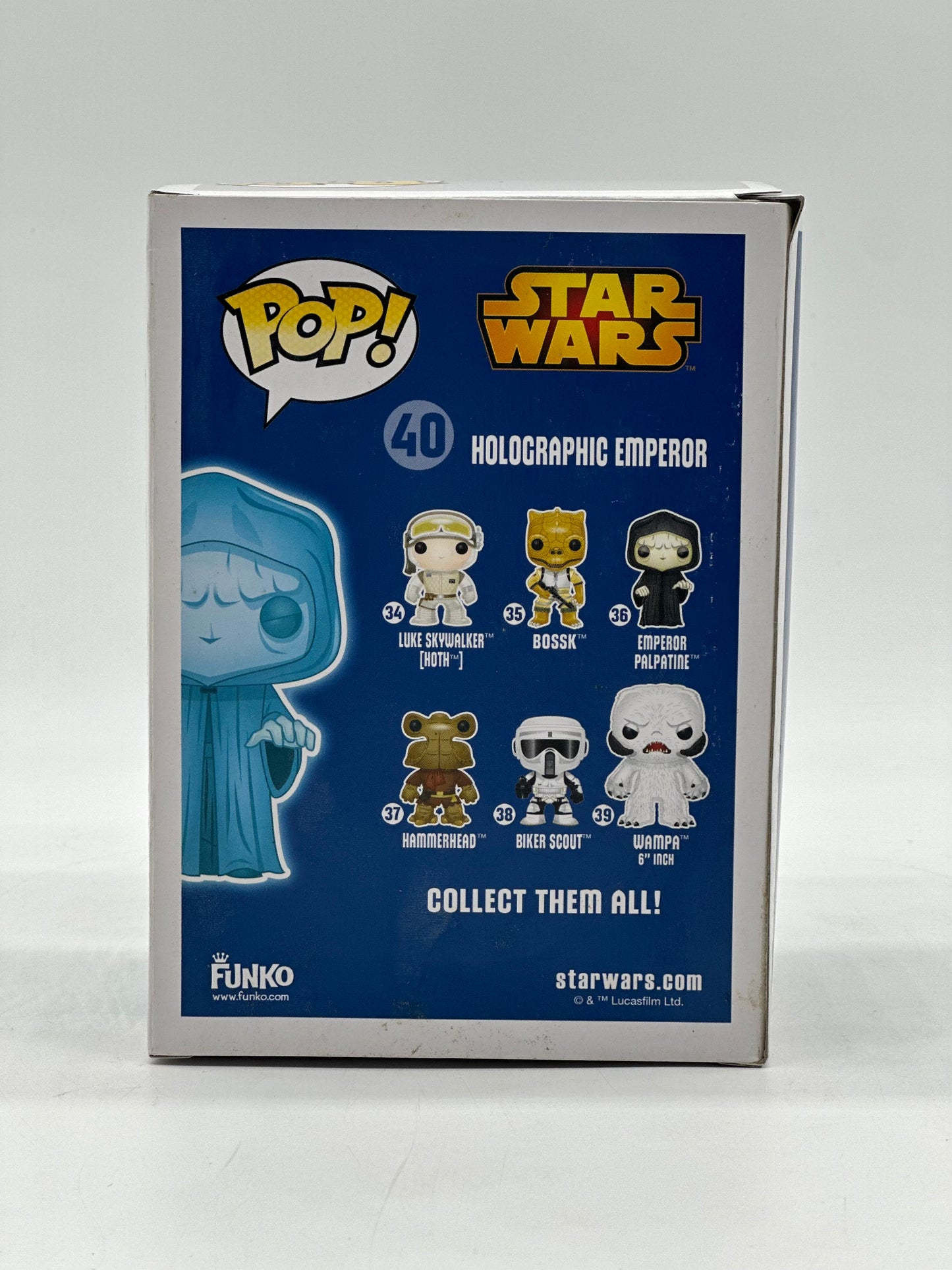 Pop! Star Wars 40 Holographic Emperor Glows In The Dark Toy Wars Exclusive