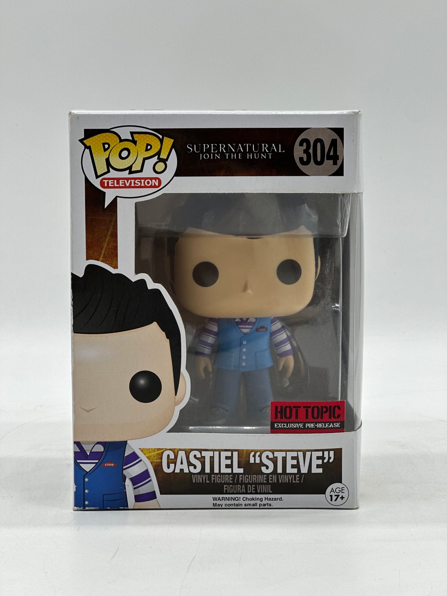 Pop! Television Supernatural Joint The Hunt 304 Castiel “Steve” HotTopic Exclusive Pre-Release