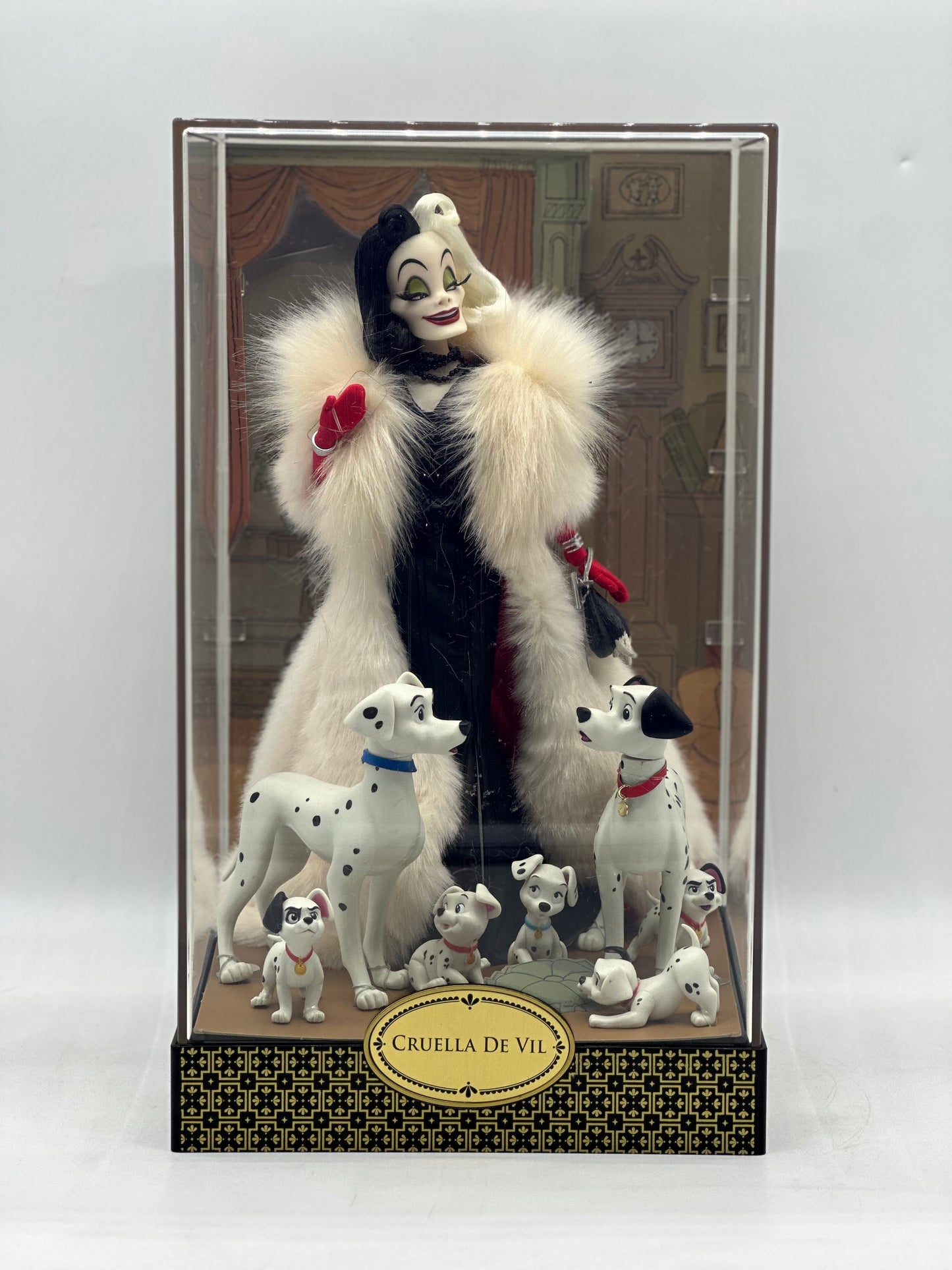 Disney Fairytale Designer Collection Cruella De Vil, Pongo, Perdita And Puppies Limited Edition Doll Set