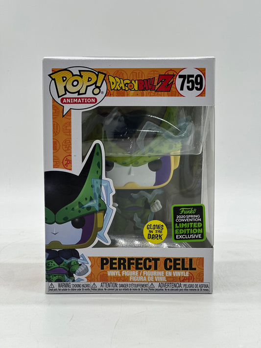 Pop! Animation Dragon Ball Z 759 Perfect Cell Glows In The Dark 2020 Spring Convention Limited Edition Exclusive