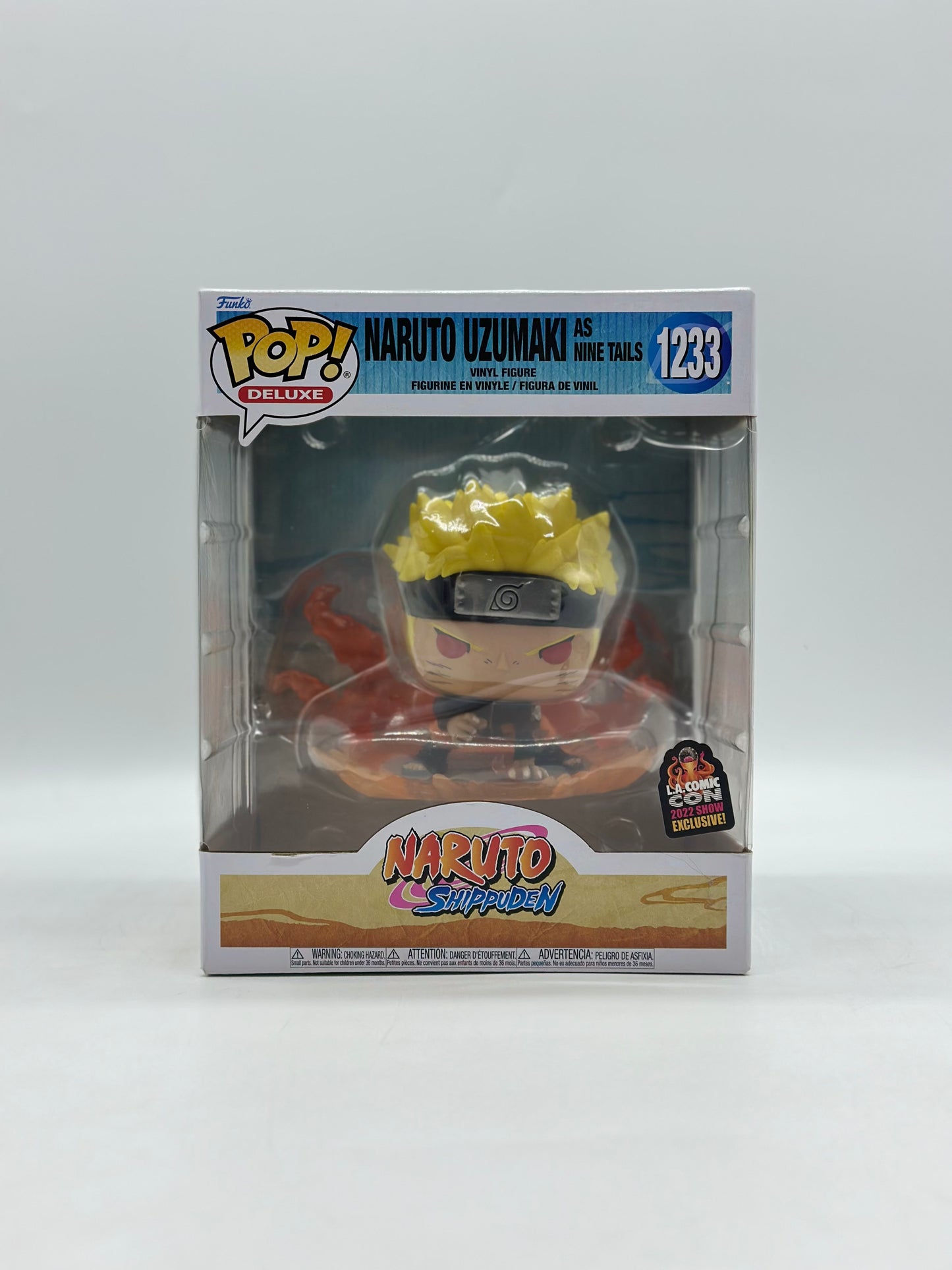 Pop! Deluxe Shonen Jump Naruto Shippuden 1233 Naruto Uzumaki As Nine Tails L.A. Comic Con 2022 Show Exclusive! 8’Inch