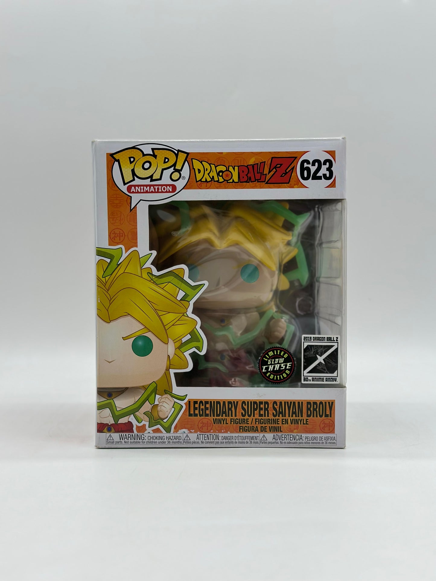 Pop! Animation Dragon Ball Z 623 Legendary Super Saiyan Broly Glow Chase Limited Edition 2019 30TH Anime Anniversary 8’Inch