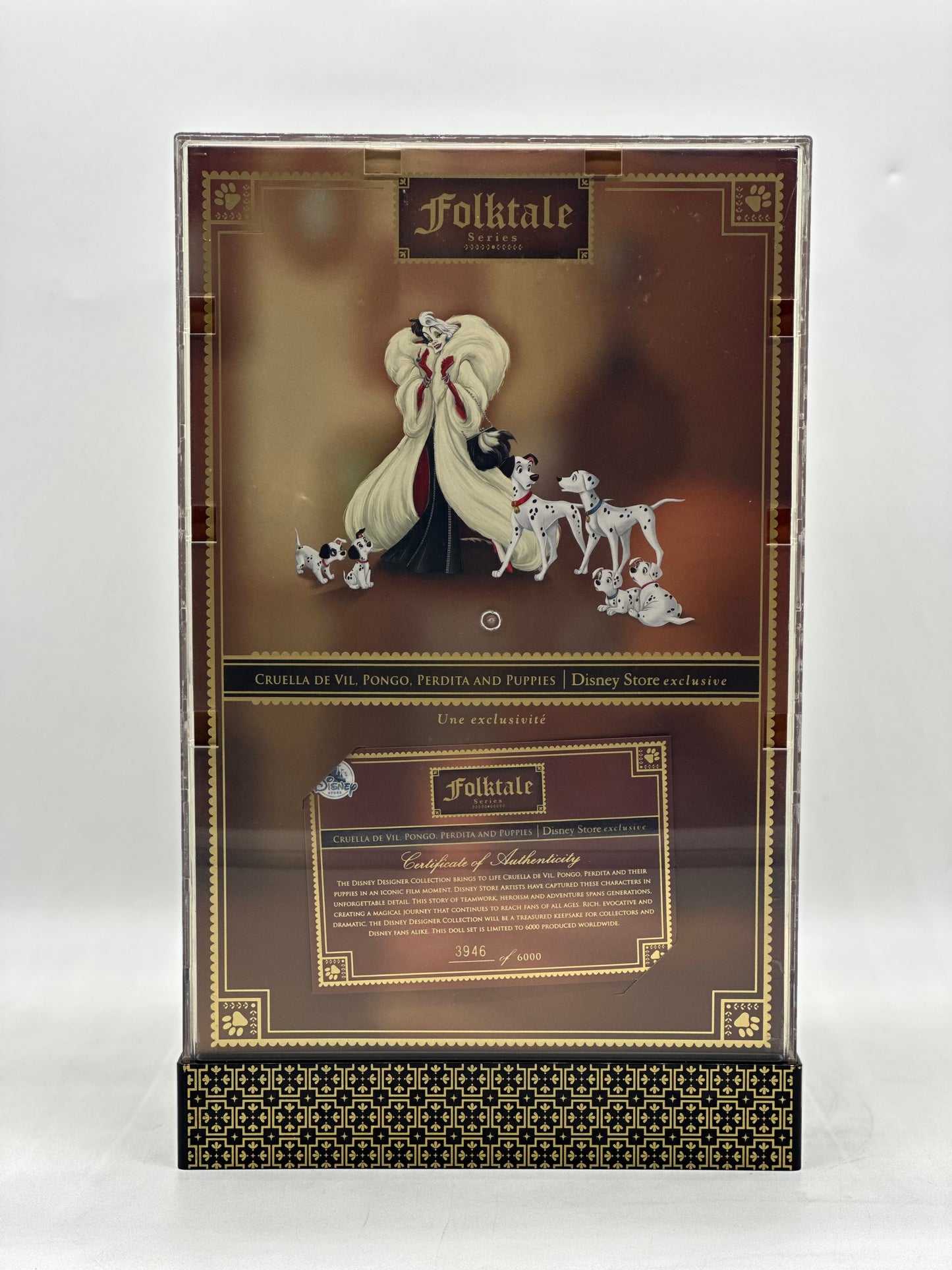 Disney Fairytale Designer Collection Cruella De Vil, Pongo, Perdita And Puppies Limited Edition Doll Set