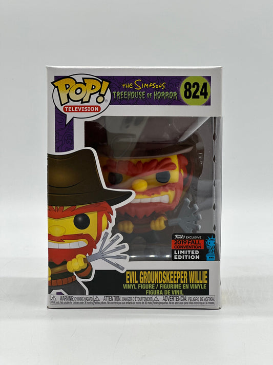 Pop! Television The Simpsons Treehouse Of Horror 824 Evil Groundskeeper Willie 2019 Fall Convention Limited Edition