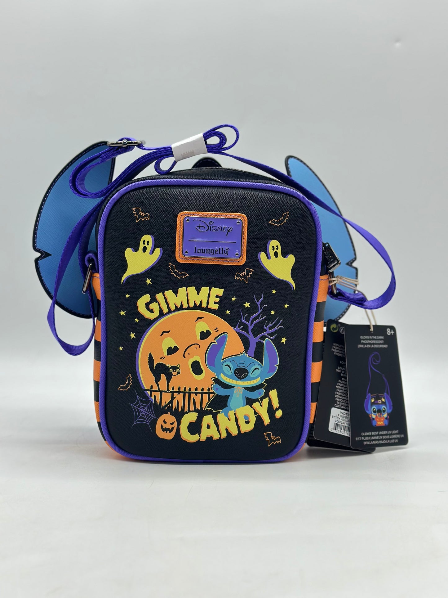 Disney Lilo & Stitch Halloween Candy Cosplay Passport Bag Glow In The Dark