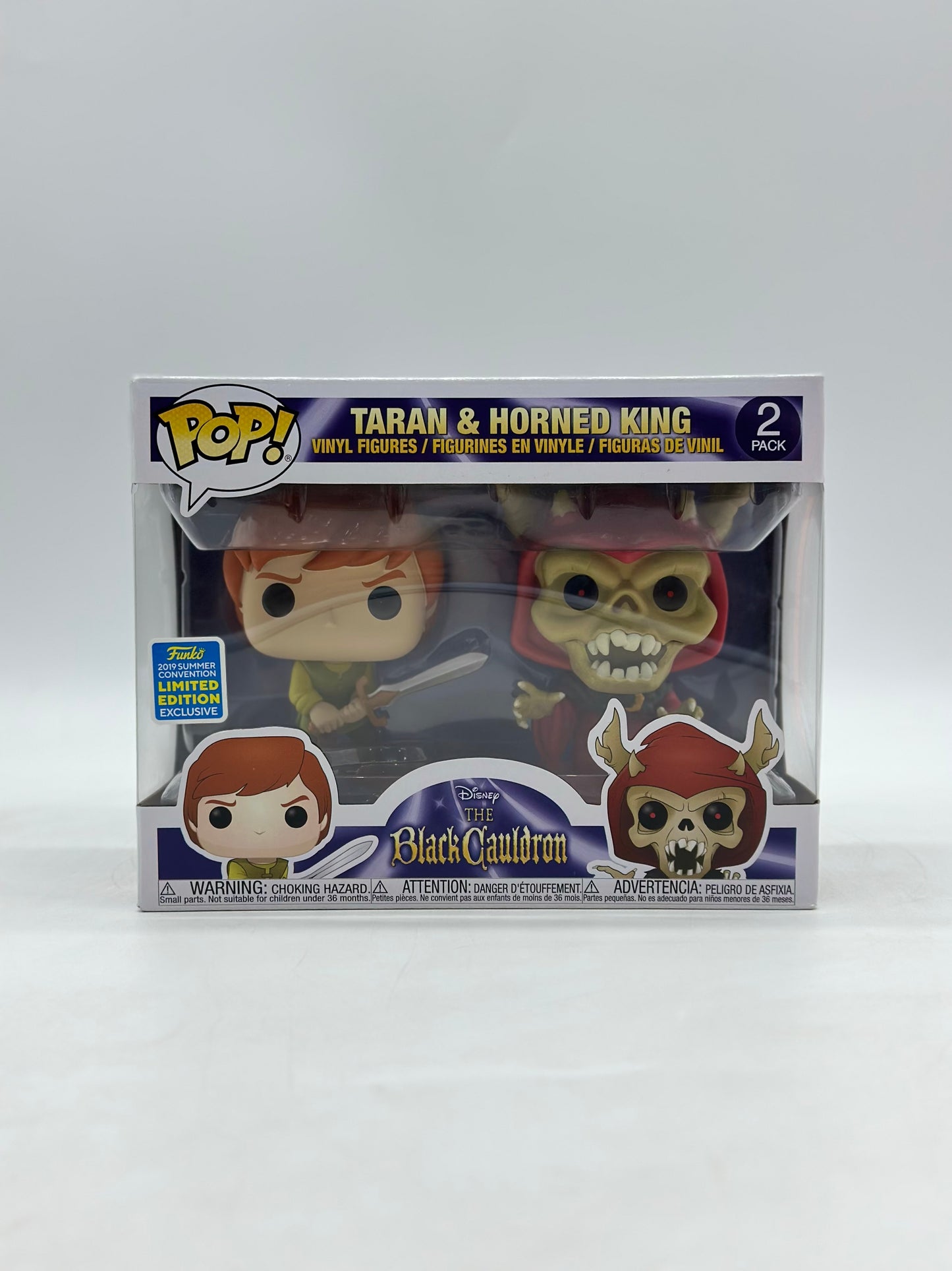 Pop! Disney The Black Cauldron 2 Pack Taran & Horned King 2019 Summer Convention Limited Edition Exclusive