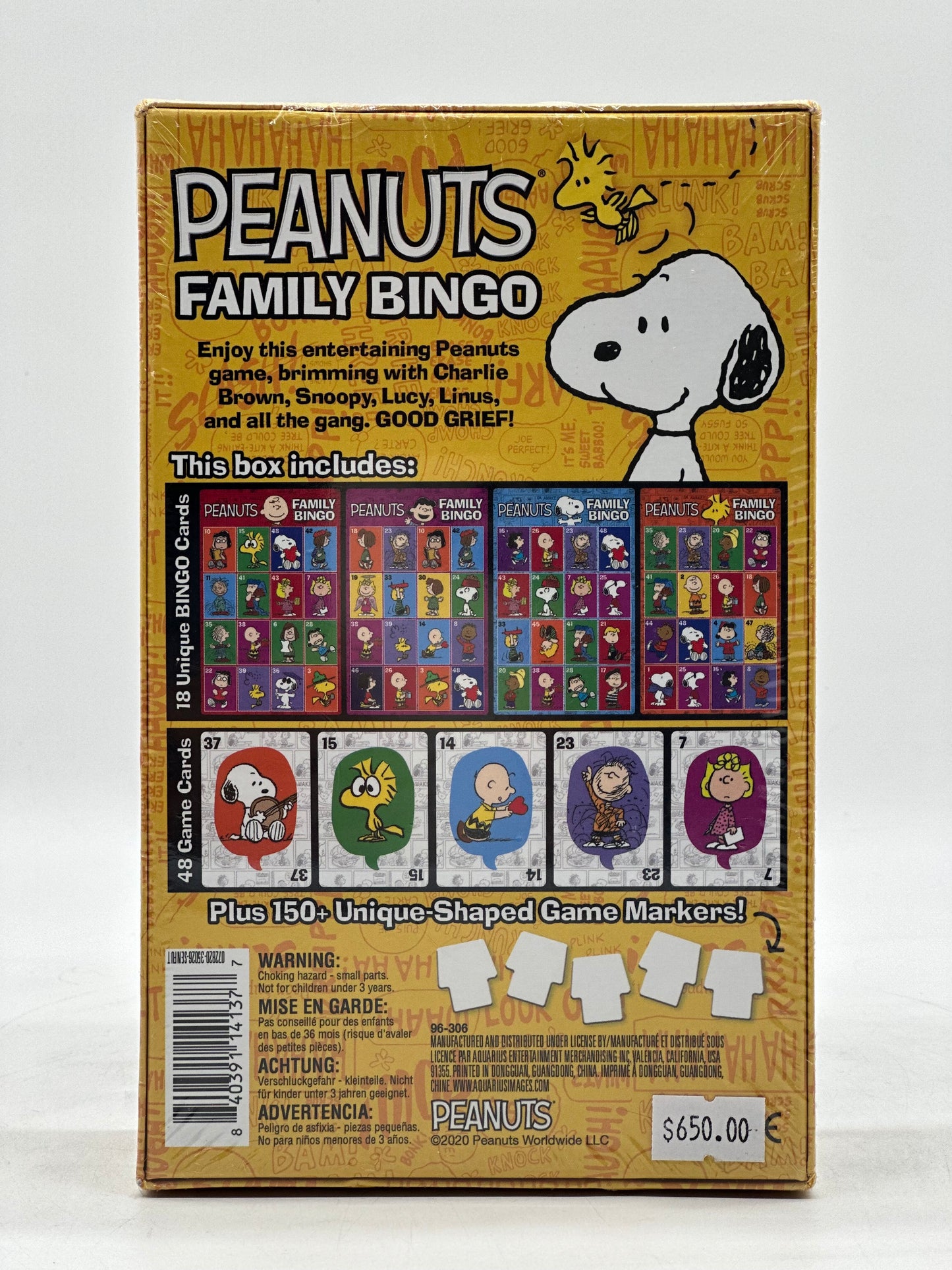 Peanuts Family Bingo