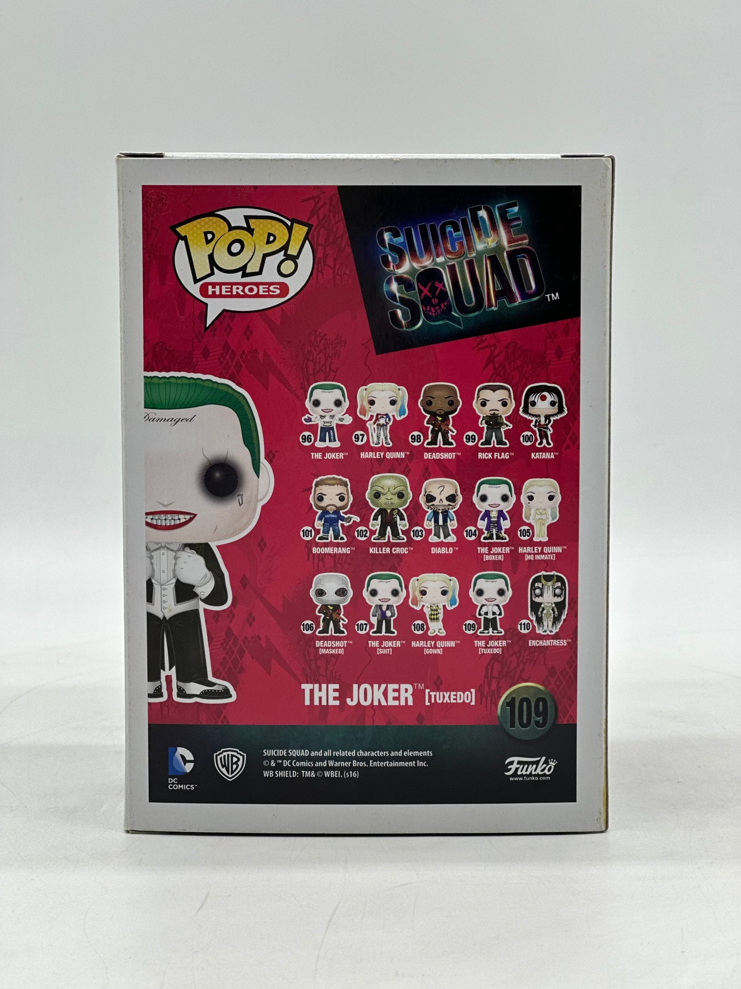 Pop! Heroes Suicide Squad 109 The Joker (Tuxedo) HotTopic Exclusive