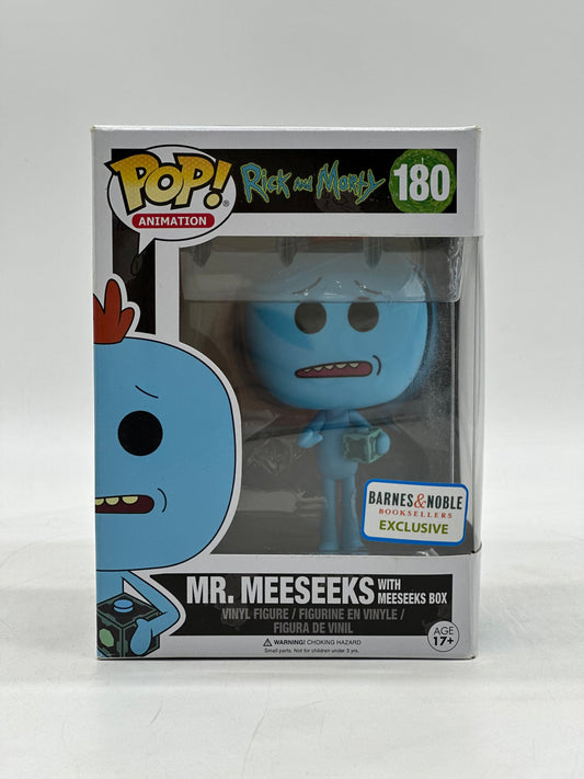 Pop! Animation Rick And Morty 180 Mr. Meeseeks With Meeseeks Box Barnes & Noble Booksellers Exclusive