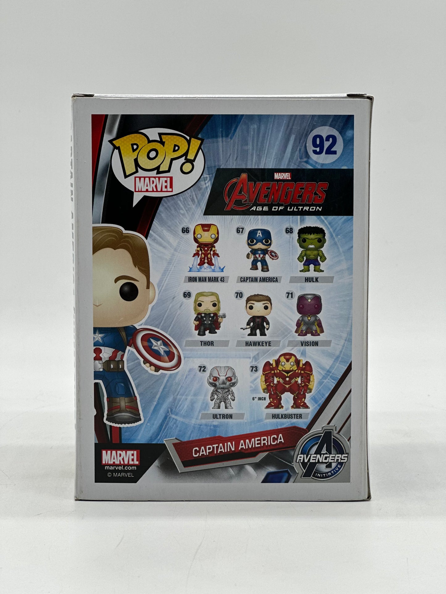 Pop! Marvel Avengers Age Of Ultron 92 Captain America (Unmasked) San Diego Comic Con 2015 Summer Exclusive