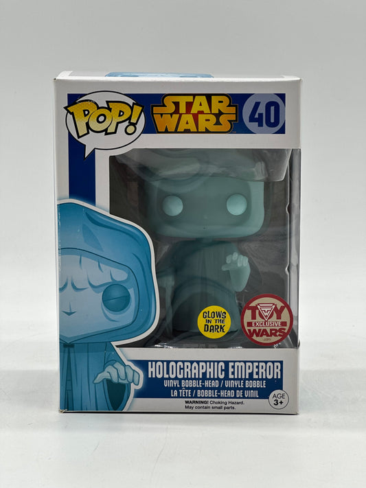 Pop! Star Wars 40 Holographic Emperor Glows In The Dark Toy Wars Exclusive