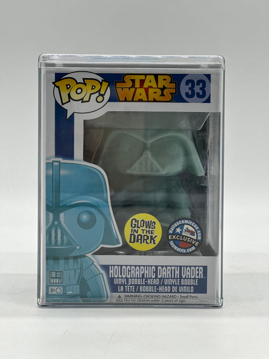 Pop! Star Wars 33 Holographic Darth Vader Glows In The Dark Dallas Comic Con Exclusive