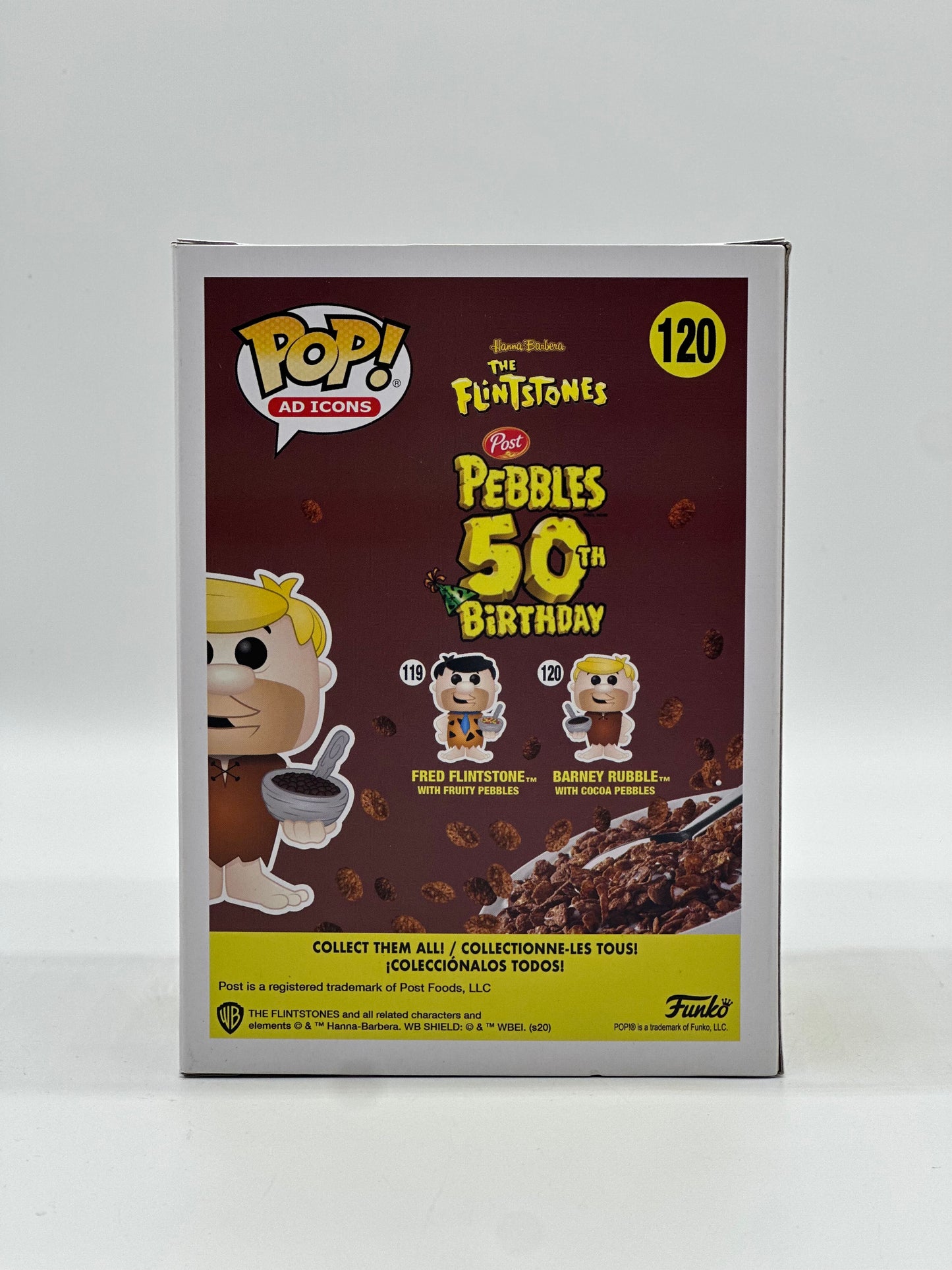 Pop! Ad Icons Hanna Barbera The Flintstones Post Cocoa Pebbles 120 Barney Rubble With Cocoa Pebbles