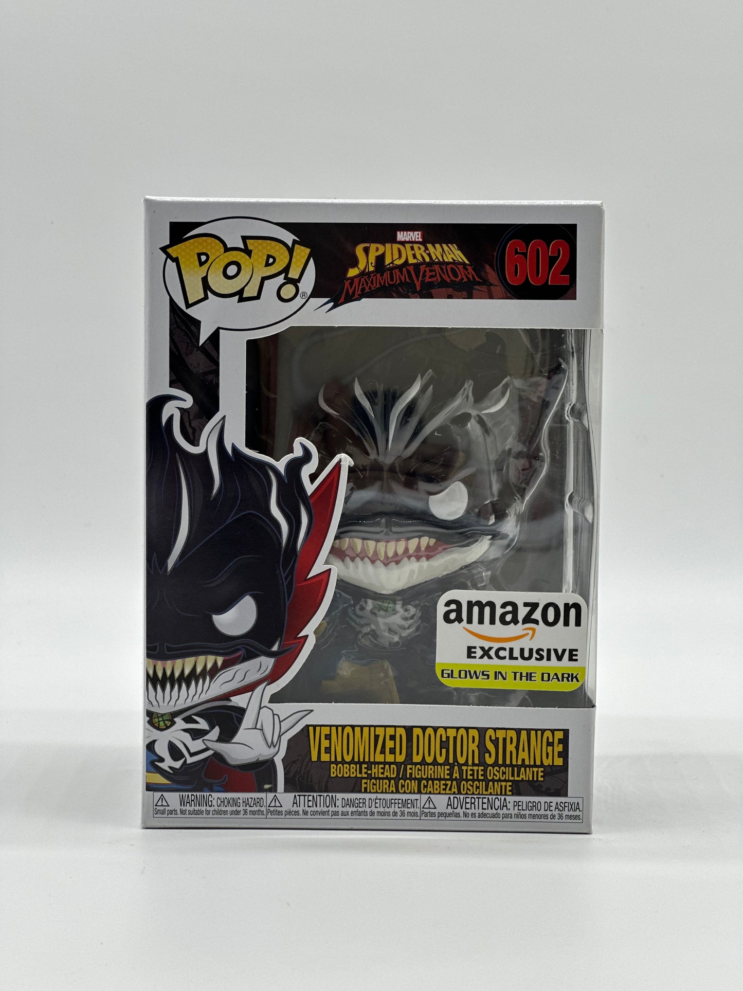 Pop! Marvel Spider-Man Máximum Venom 602 Venomized Doctor Strange Amazon Exclusive Glows In The Dark