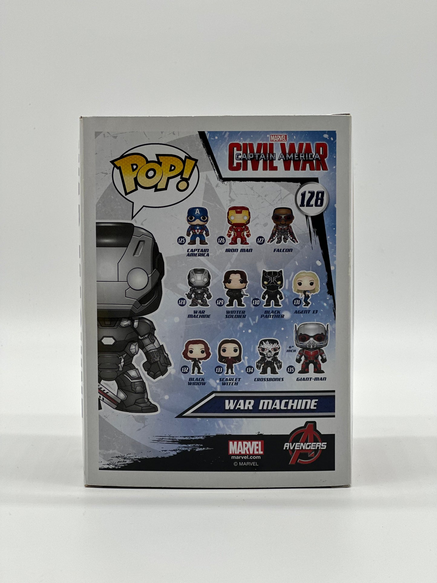 Pop! Marvel Civil War Captain America 128 War Machine