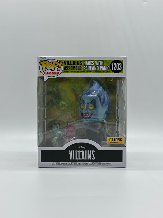 Pop! Deluxe Disney Villains 1203 Villains Assemble: Hades With Pain And Panic 6’Inch