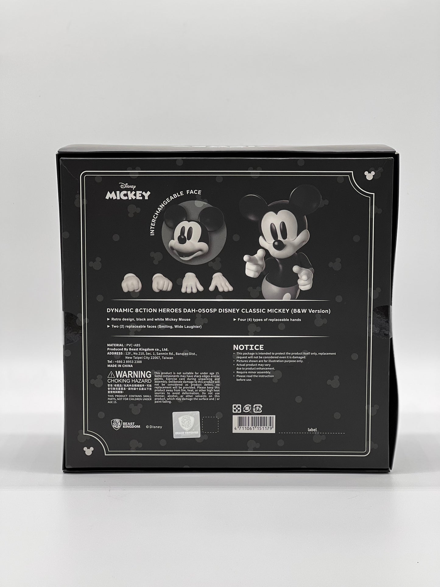Disney Mickey DAH - 050SP Classic Mickey B&W Version 2021 Exclusive 1/9TH Scale Action Figure