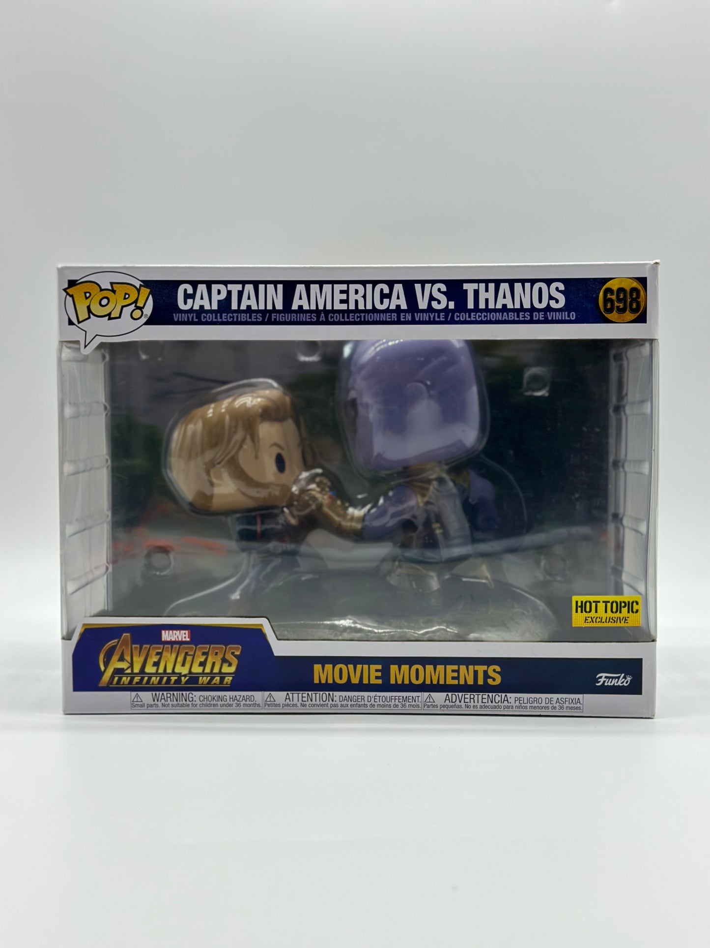 Pop! Movie Moments Marvel Avengers Infinity War 698 Captain America VS. Thanos HotTopic Exclusive