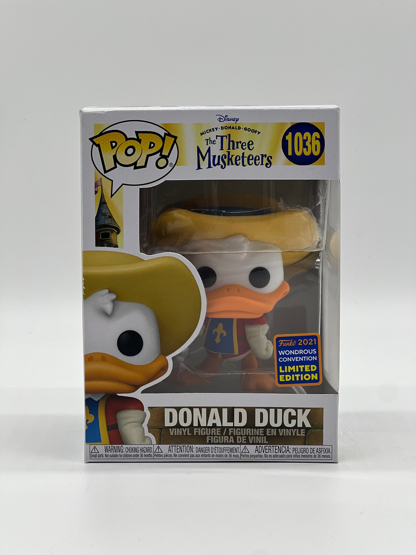 Pop! Disney Mickey•Donald•Goofy The Three Musketeers 1036 Donald Duck Wondrous Convention Limited Edition 2021