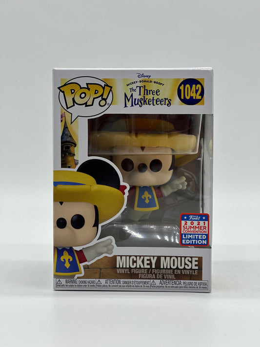 Pop! Disney Mickey•Donald•Goofy The Three Musketeers 1042 Mickey Mouse 2021 Summer Convention Limited Edition Exclusive