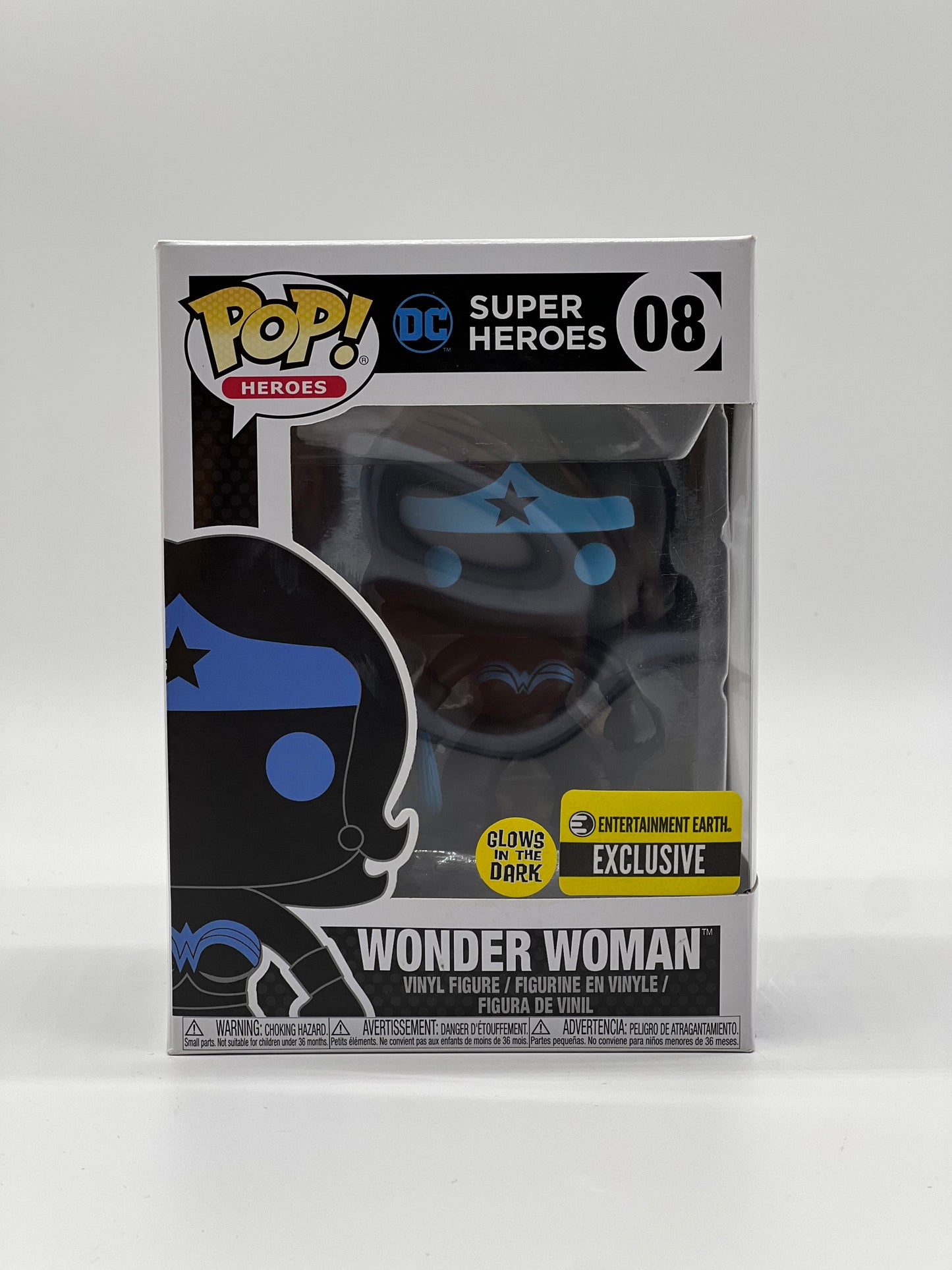 Pop! Heroes DC Super Heroes 08 Wonder Woman Glows In The Dark Entertainment Exclusive