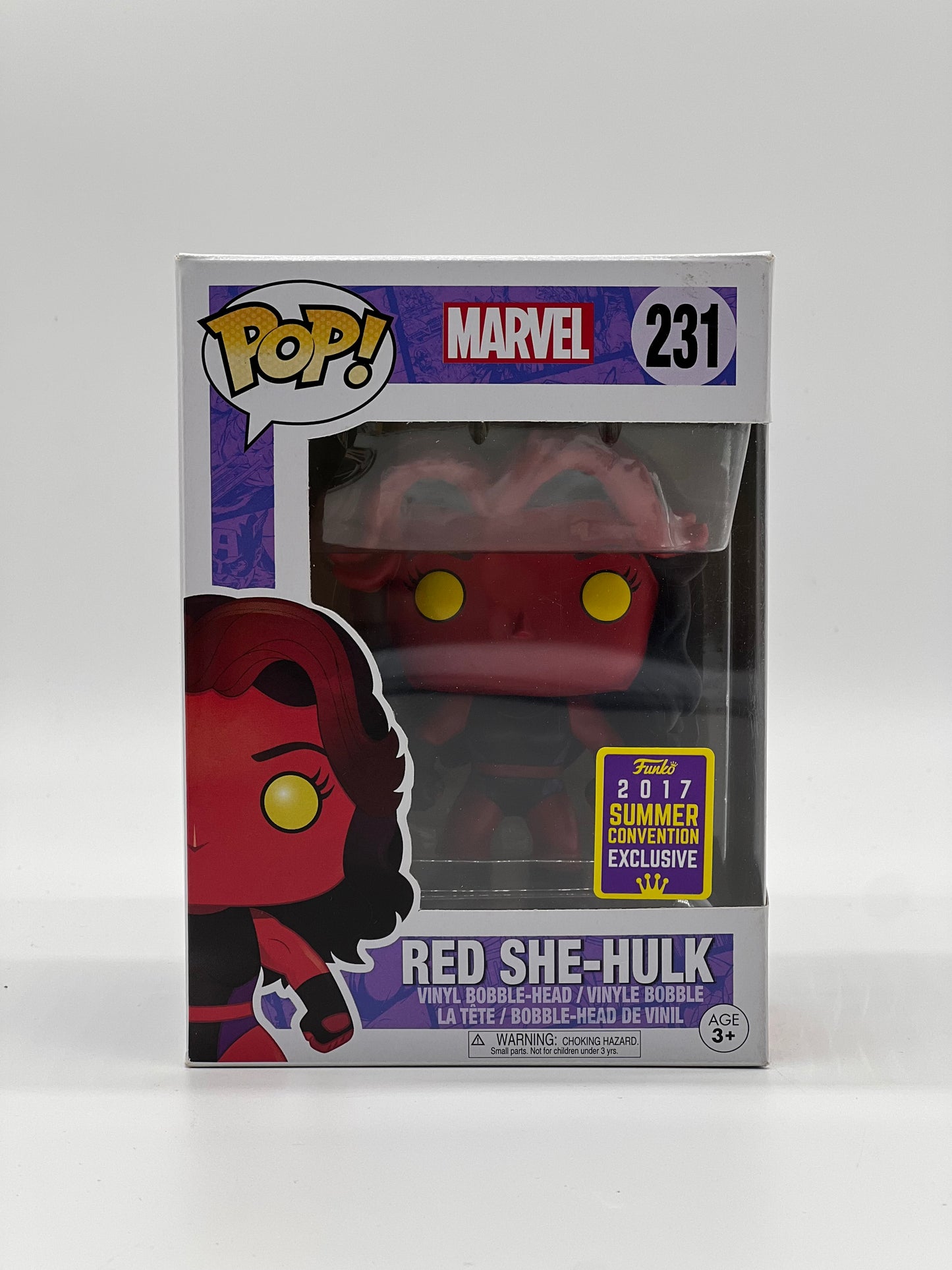 Pop! Marvel 231 Red-She Hulk 2017 Summer Convention Exclusive