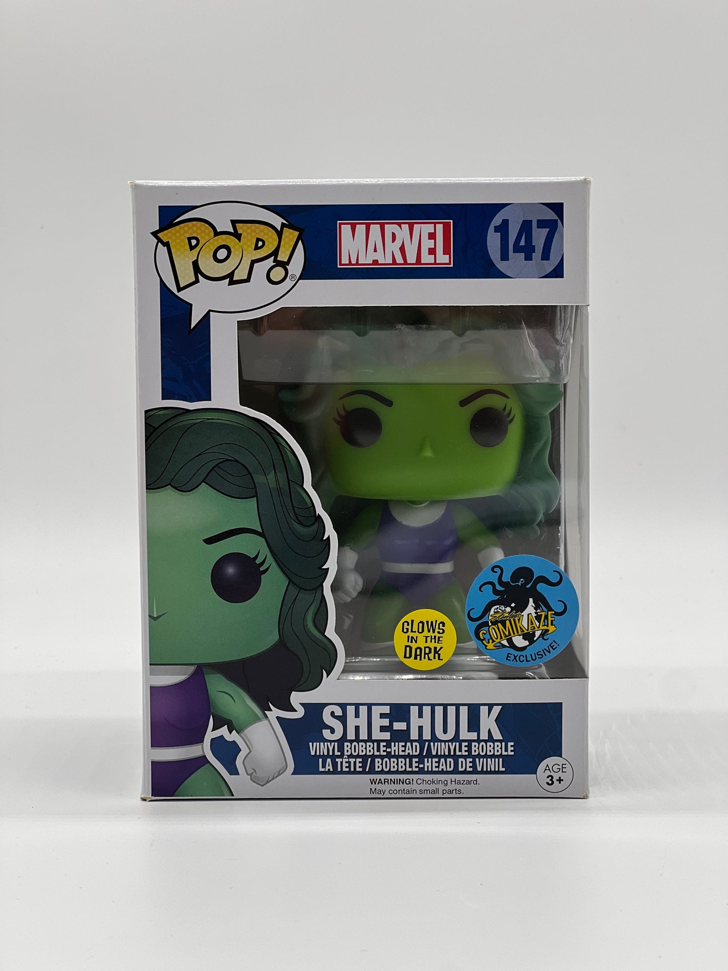 Pop! Marvel 147 She-Hulk Glows In The Dark Stanlee’s Comikaze Exclusive