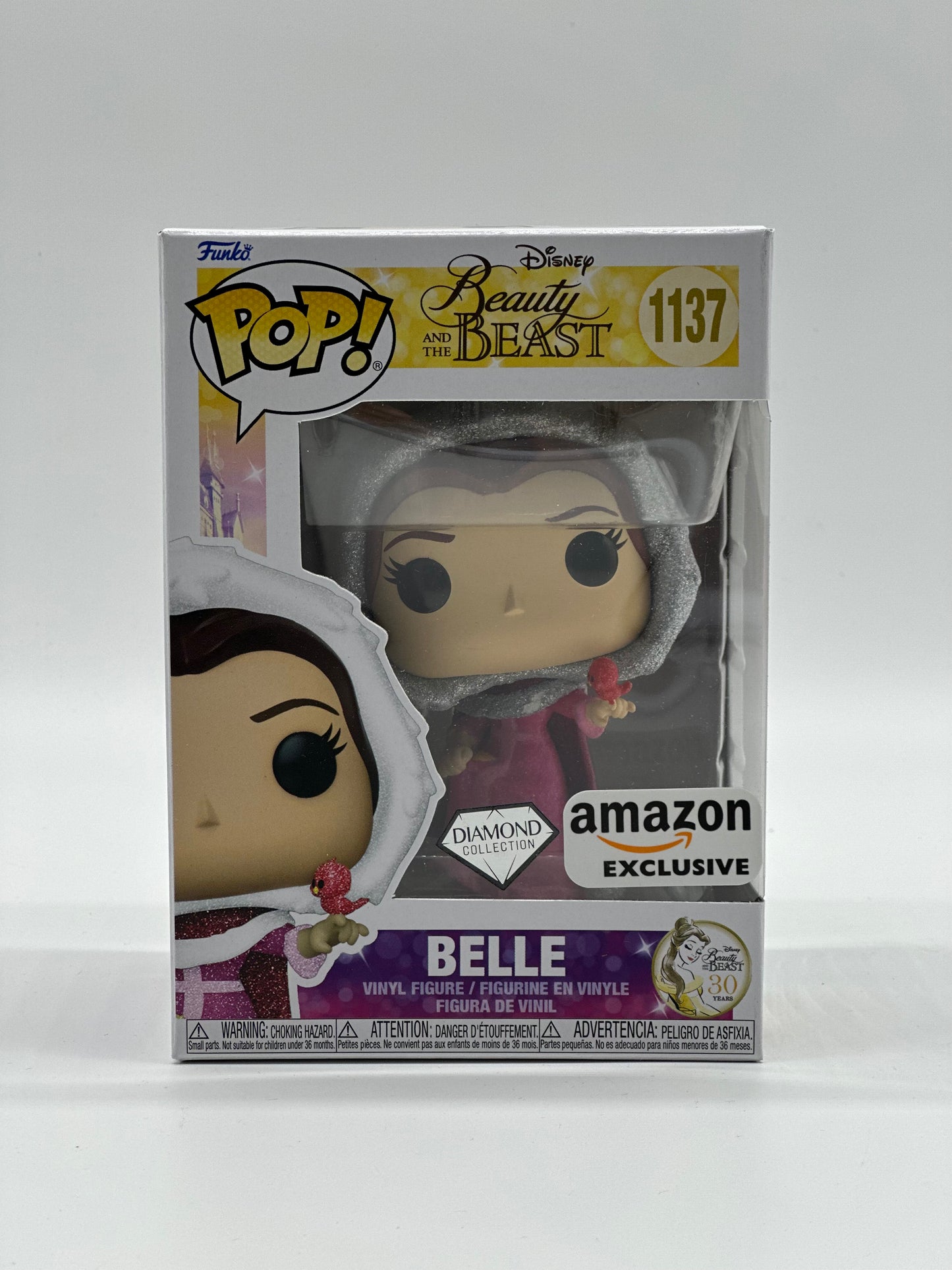 Pop! Disney Beauty And The Beast 1137 Belle Diamond Collection Amazon Exclusive