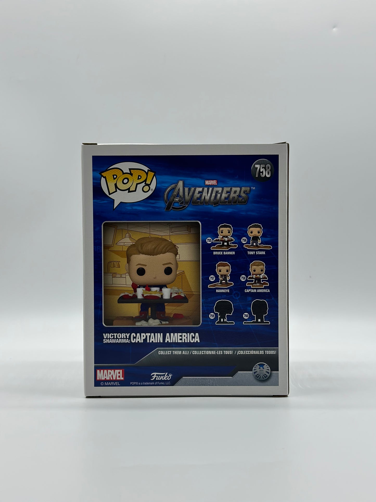 Pop! Marvel Avengers Deluxe 758 Victory Shawarma: Captain America Amazon Exclusive 6’Inch