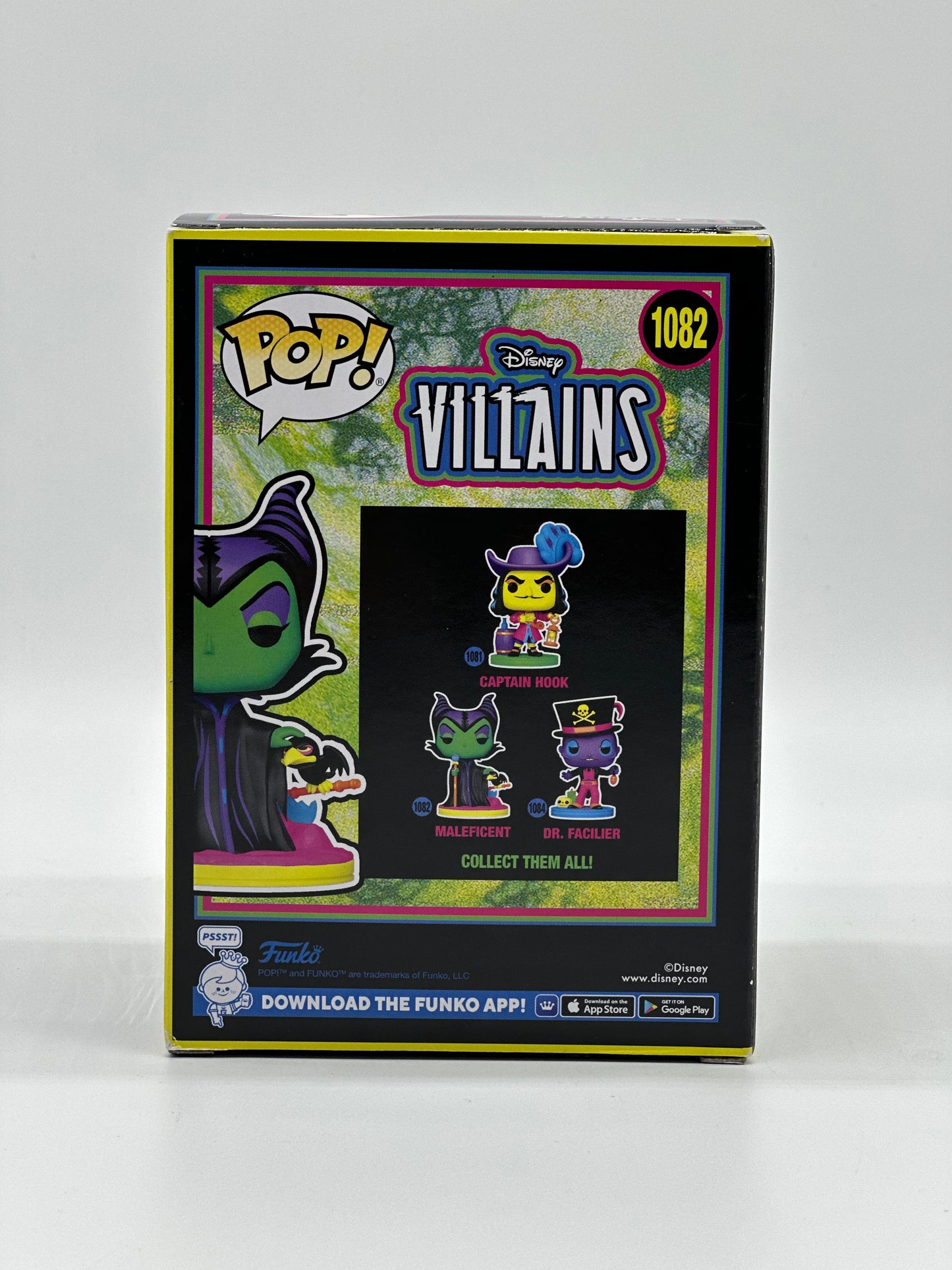 Pop! Disney Villains 1082 Maleficent Blacklight HotTopic Exclusive