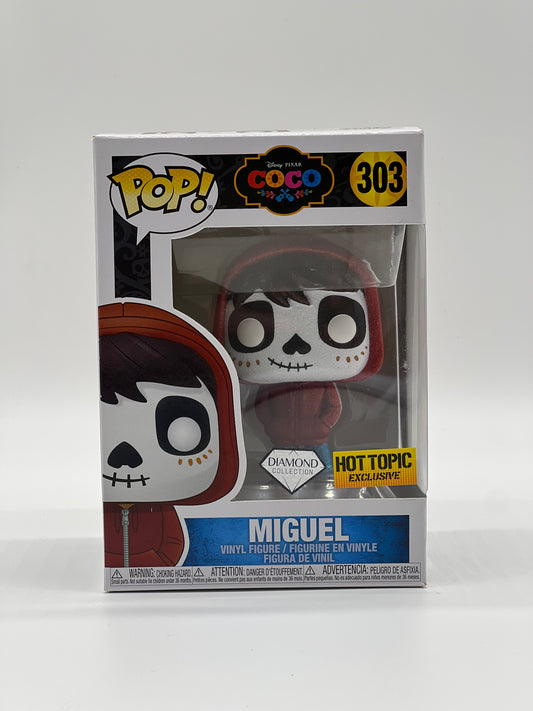 Pop! Disney Pixar Coco 303 Miguel Diamond Collection HotTopic Exclusive