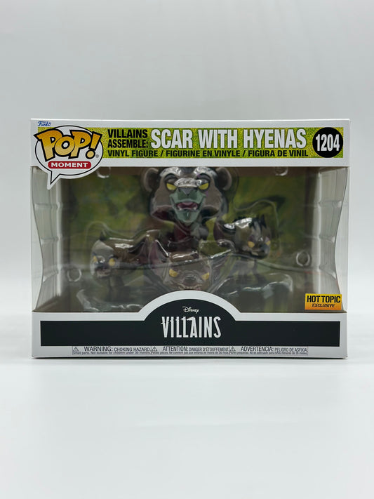 Pop! Moment Disney Villains 1204 Villains Assemble: Scar With Hyenas HotTopic Exclusive