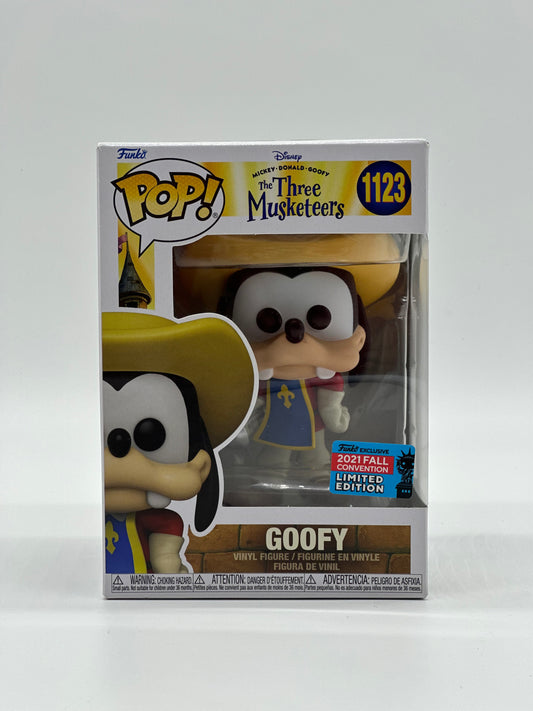 Pop! Disney Mickey•Donald•Goofy The Three Musketeers 1123 Goofy 2021 Fall Convention Limited Edition Exclusive