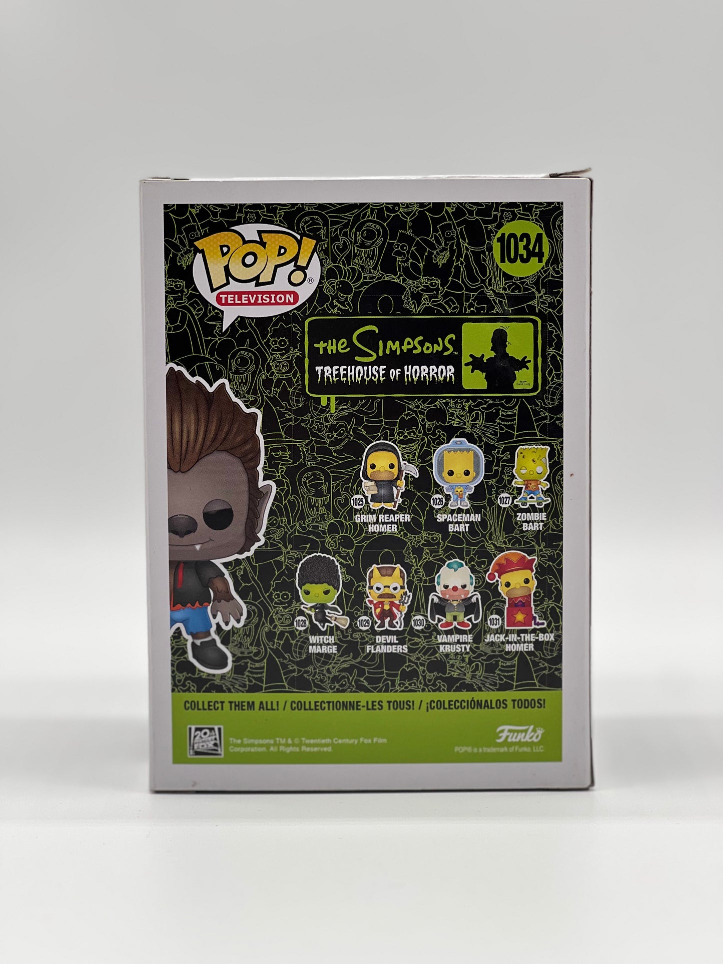 Pop! Television The Simpsons Treehouse Of Horror 1034 Werewolf Bart 2020 Fall Convention Limited Edition Exclusive