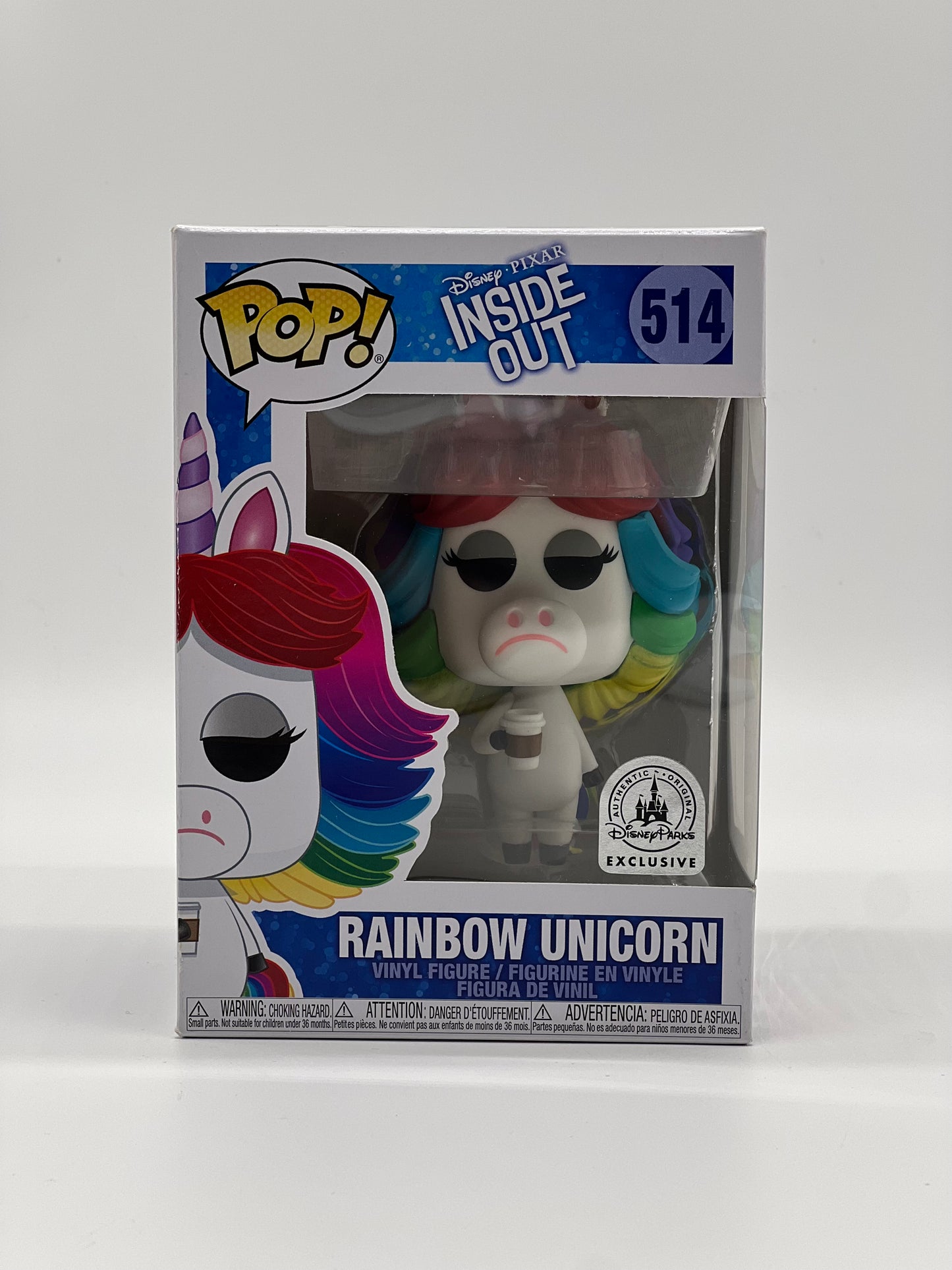 Pop! Disney Pixar Inside Out 514 Rainbow Unicorn Disney Parks Exclusive