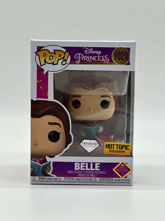 Pop! Disney Princess 1021 Belle Diamond Collection Hot Topic Exclusive