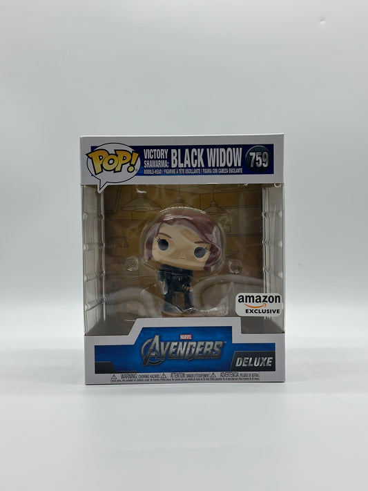 Pop! Marvel Avengers Deluxe 759 Victory Shawarma: Black Widow Amazon Exclusive 6’Inch