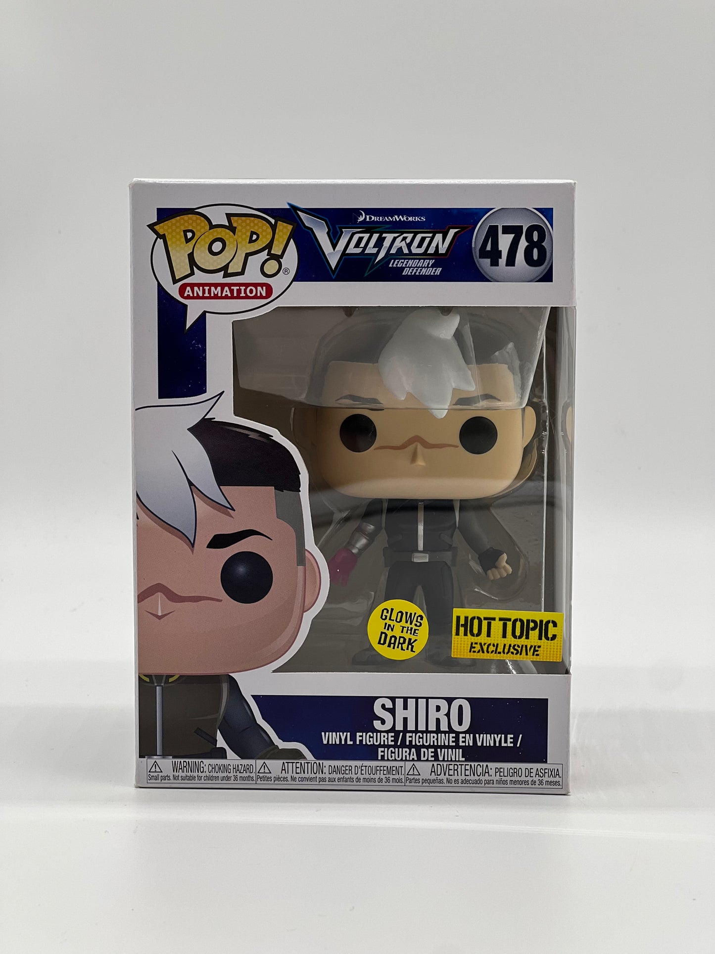 Pop! Animation DreamWorks Voltron Legendary Defender 478 Shiro Glows In The Dark HotTopic Exclusive