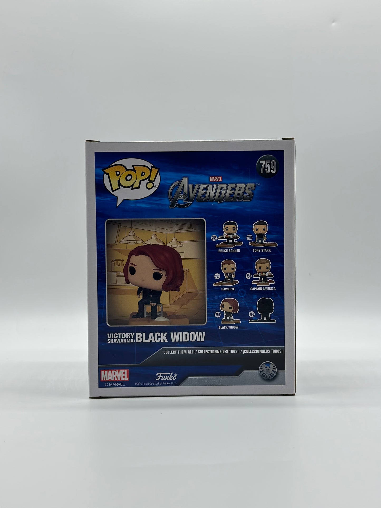 Pop! Marvel Avengers Deluxe 759 Victory Shawarma: Black Widow Amazon Exclusive 6’Inch