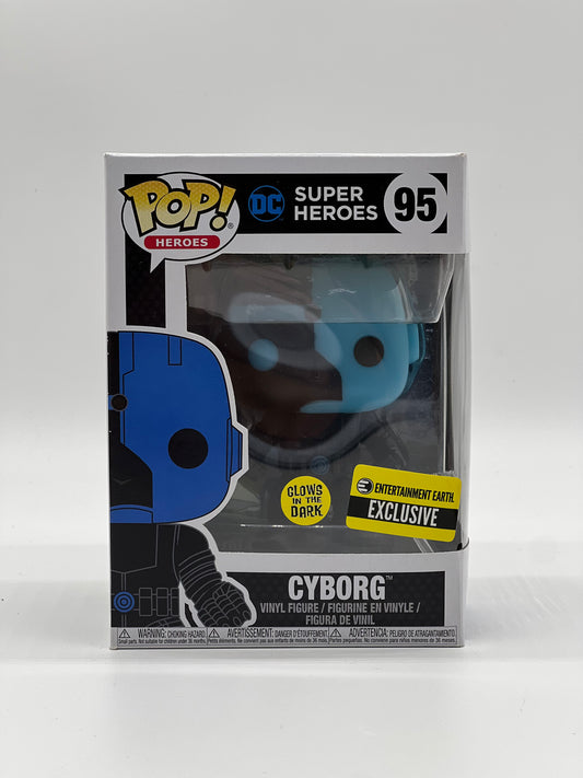 Pop! Heroes DC Super Heroes 95 Cyborg Glows In The Dark Entertainment Exclusive