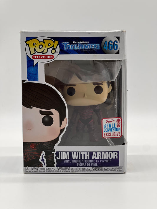 Pop! Television DreamWorks TrollHunters From Guillermo Del Toro 466 Jim With Armor 2017 Fall Convention Exclusive