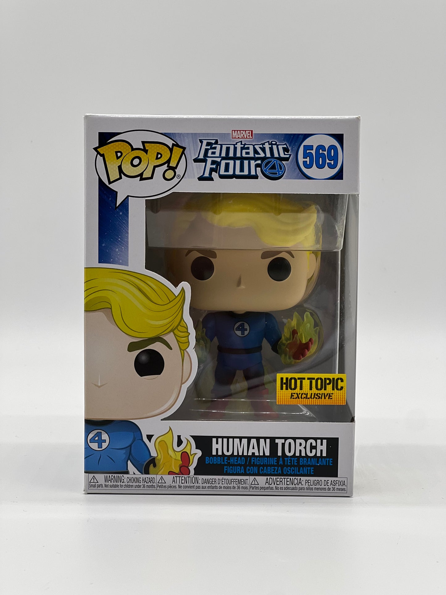 Pop! Marvel Fantastic Four 4 569 Human Torch HotTopic Exclusive