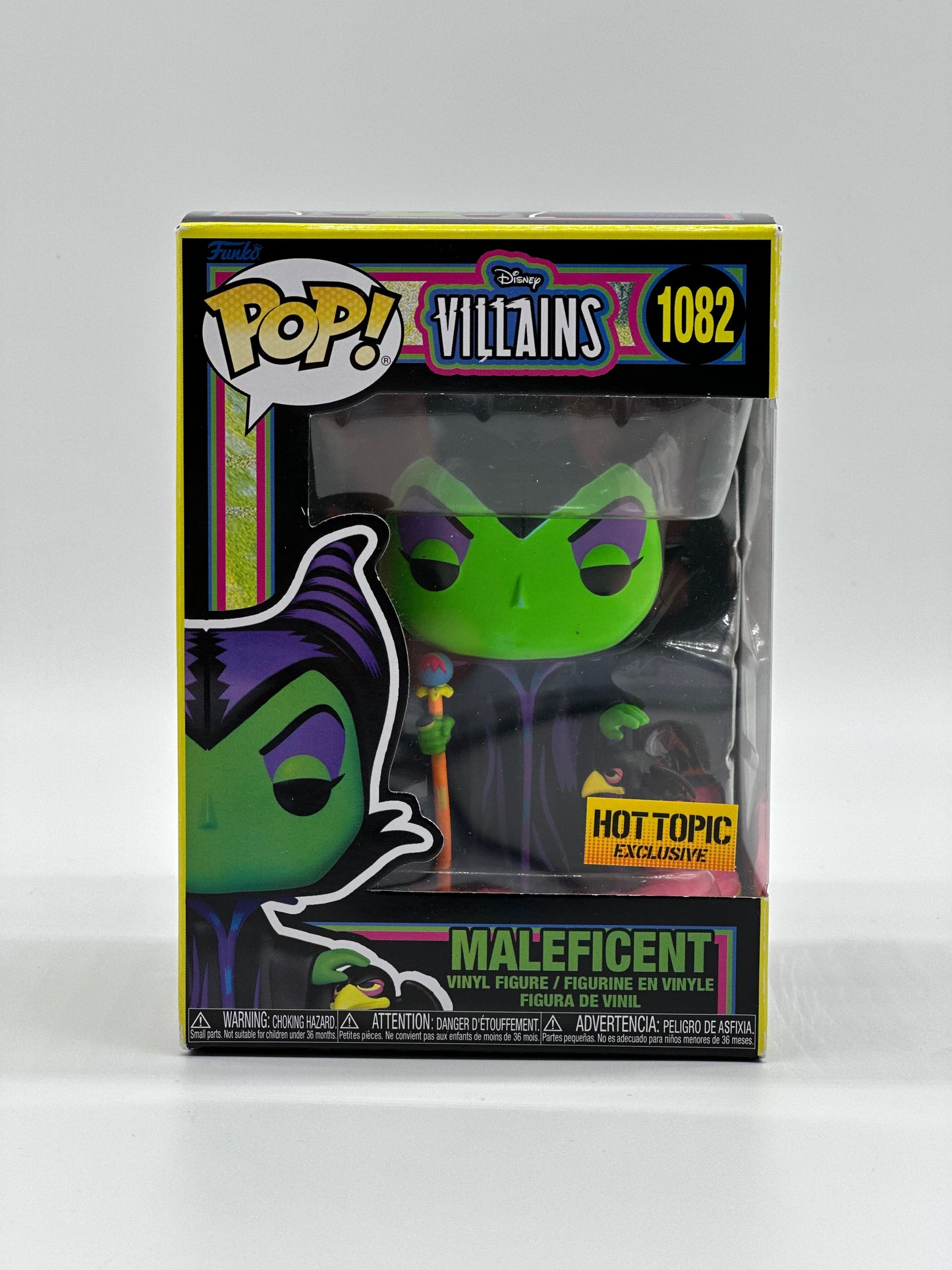 Pop! Disney Villains 1082 Maleficent Blacklight HotTopic Exclusive