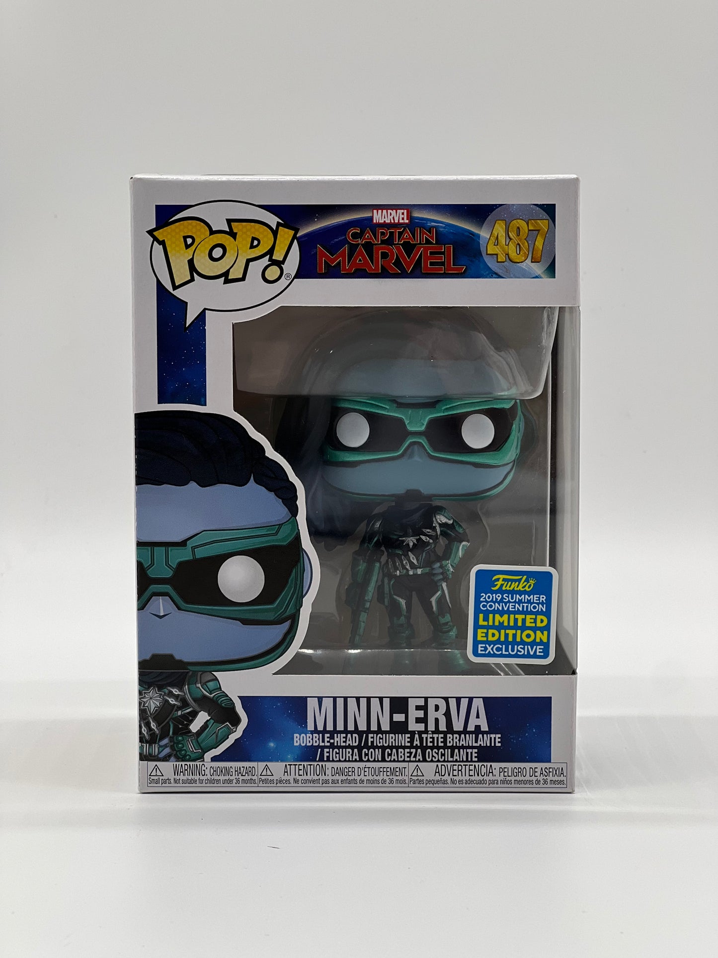 Pop! Marvel Captain Marvel 487 Minn-Erva 2019 Summer Convention Limited Edition Exclusive